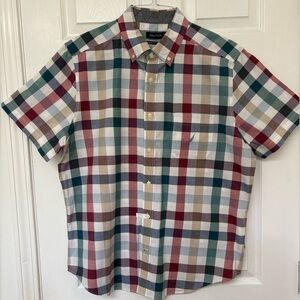 Nautica Men’s Multi Colored Short Sleeve Button Down Shirt Size L